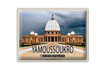 Plaque en tôle voyage 40x30cm Basilique de Yamoussoukro Côte d'Ivoire 1