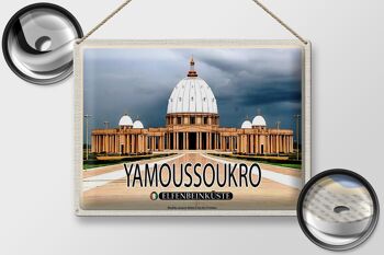 Plaque en tôle voyage 40x30cm Basilique de Yamoussoukro Côte d'Ivoire 2