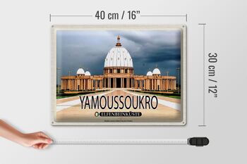 Plaque en tôle voyage 40x30cm Basilique de Yamoussoukro Côte d'Ivoire 4