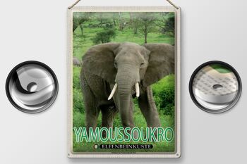 Plaque en tôle voyage 30x40cm Parc National de Yamoussoukro Côte d'Ivoire 2