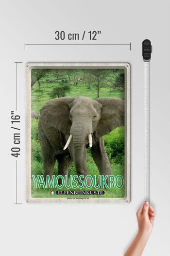 Plaque en tôle voyage 30x40cm Parc National de Yamoussoukro Côte d'Ivoire 4