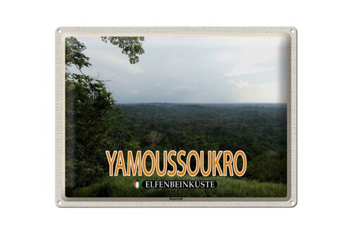 Blechschild Reise 40x30cm Yamoussoukro Elfenbeinküste Regenwald