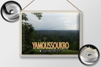Plaque en tôle voyage 40x30cm Yamoussoukro Forêt tropicale de Côte d'Ivoire 2