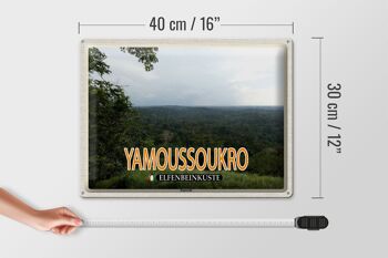 Plaque en tôle voyage 40x30cm Yamoussoukro Forêt tropicale de Côte d'Ivoire 4