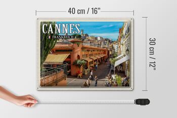 Plaque en tôle Voyage 40x30cm Cannes France Marché Forville 4