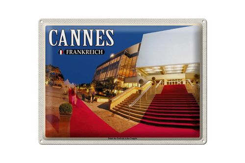 Blechschild Reise 40x30cm Cannes Frankreich Palais Festivals Congrès