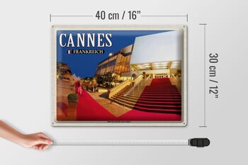 Plaque en tôle Voyage 40x30cm Cannes France Palais Festivals Congrès 4
