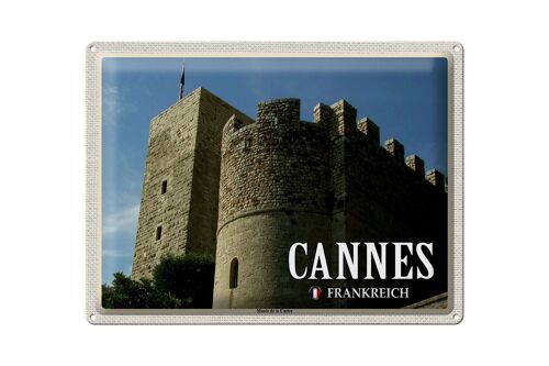 Blechschild Reise 40x30cm Cannes Frankreich Musée Castre