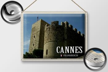 Plaque en tôle Voyage 40x30cm Cannes France Musée Castre 2