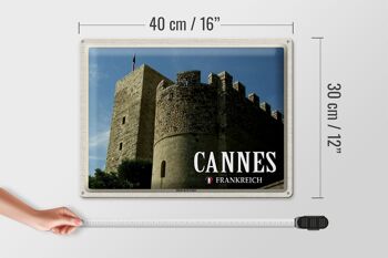 Plaque en tôle Voyage 40x30cm Cannes France Musée Castre 4