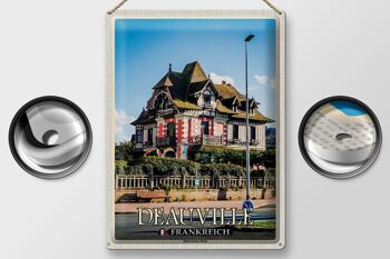 Panneau en étain voyage 30x40cm, maison historique de Deauville France 2