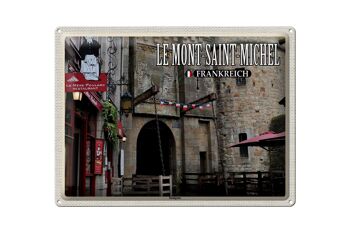 Plaque en tôle Voyage 40x30cm Le Mont-Saint-Michel France Porte du Roi 1