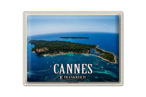 Blechschild Reise 40x30cm Cannes Frankreich Ile Sainte-Marguerite
