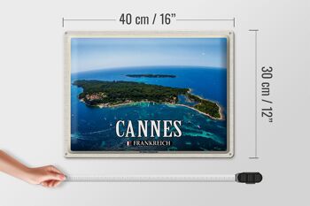Plaque en tôle Voyage 40x30cm Cannes France Ile Sainte-Marguerite 4