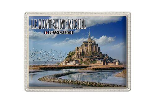 Blechschild Reise 40x30cm Le Mont-Saint-Michel Frankreich