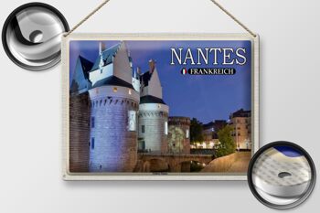 Plaque en tôle Voyage 40x30cm Nantes France Château de Nantes 2