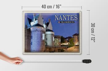 Plaque en tôle Voyage 40x30cm Nantes France Château de Nantes 4