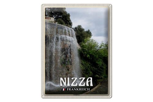 Blechschild Reise 30x40cm Nizza Frankreich Schloßberg