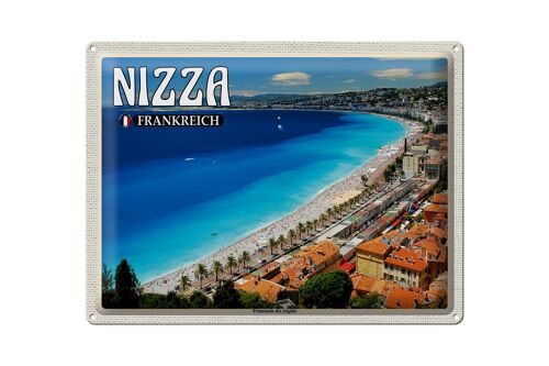 Blechschild Reise 40x30cm Nizza Frankreich Promenade des Anglais