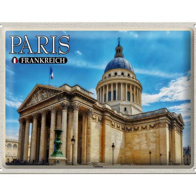Cartel de chapa de viaje 40x30cm París Francia Tumba del Panteón