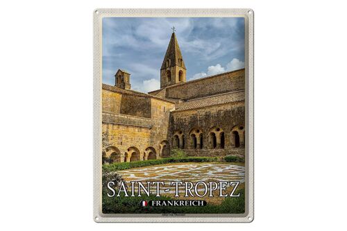 Blechschild Reise 30x40cm Saint-Tropez Frankreich Abtei von Thoronet