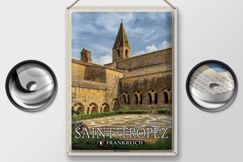 Plaque tôle voyage 30x40cm Saint-Tropez France Abbaye du Thoronet 2