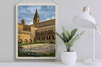 Plaque tôle voyage 30x40cm Saint-Tropez France Abbaye du Thoronet 3