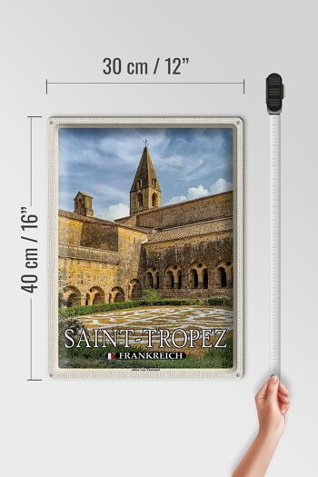 Plaque tôle voyage 30x40cm Saint-Tropez France Abbaye du Thoronet 4