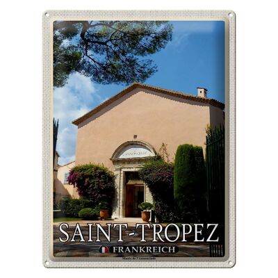 Cartel de chapa Viaje 30x40cm Saint-Tropez Francia Musée l'Annonciade