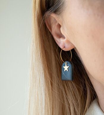 TWINKLE STARS - orecchini a cerchio con stella 4