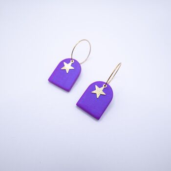 TWINKLE STARS - orecchini a cerchio con stella 17