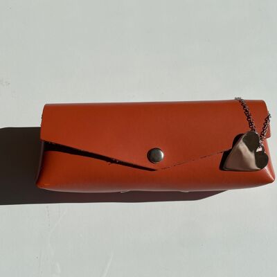 Leather glasses pouch