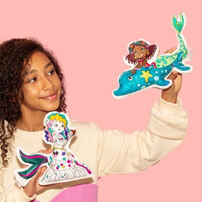 Birthday Pack - x8 Mermaids Inflatable Coloring Pages