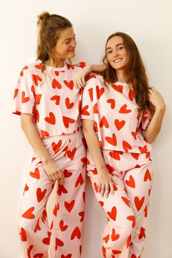 Pyjama Long Coton Bio - Mi Amor Rose 6