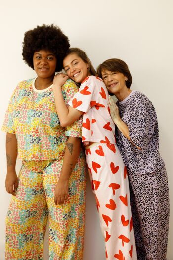 Pyjama Long Coton Bio - Mi Amor Rose 8
