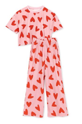 Pyjama Long Coton Bio - Mi Amor Rose 13