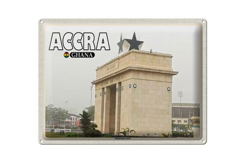 Blechschild Reise 40x30cm Accra Ghana Independence-Arche