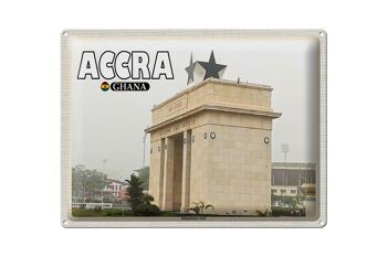Signe en étain voyage 40x30cm, arche de l'indépendance d'accra Ghana 1