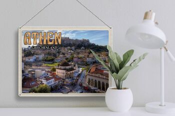 Panneau en étain voyage 40x30cm, Athènes, Grèce, Monastiraki 3