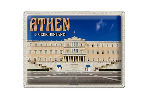 Blechschild Reise 40x30cm Athen Griechenland Syntagma Platz