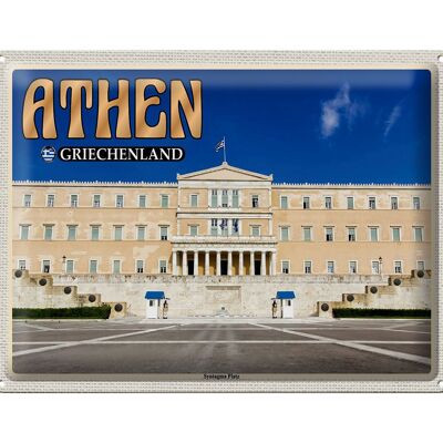 Blechschild Reise 40x30cm Athen Griechenland Syntagma Platz