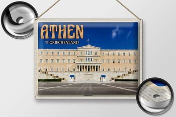 Signe en étain voyage 40x30cm, Athènes, Grèce, place Syntagma 2