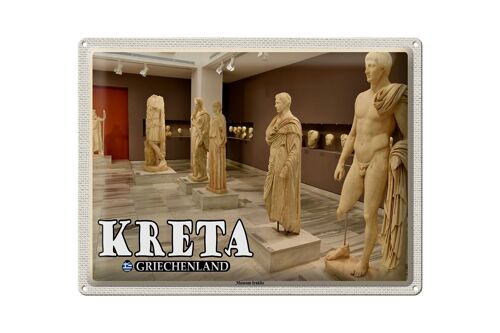 Blechschild Reise 40x30cm Kreta Griechenland Museum Iraklio
