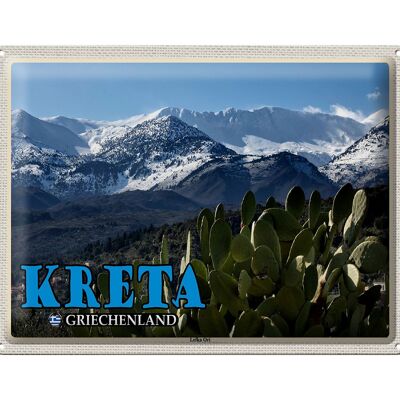 Blechschild Reise 40x30cm Kreta Griechenland Lefka Ori Gebirge