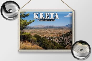 Plaque de voyage en étain, 40x30cm, Crète, grèce, Plateau de Lassithi 2