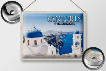 Signe en étain voyage 40x30cm, Santorin, grèce, îles Imerovigli 2