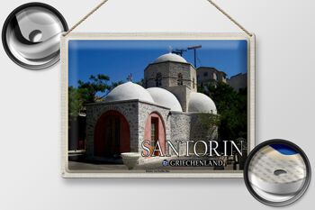 Signe en étain voyage 40x30cm, Santorin, grèce, monastère Profitis 2