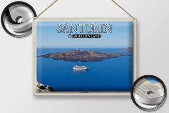 Signe en étain voyage 40x30cm, Santorin, grèce, île Palea Kameni 2