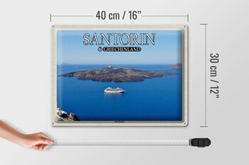 Signe en étain voyage 40x30cm, Santorin, grèce, île Palea Kameni 4