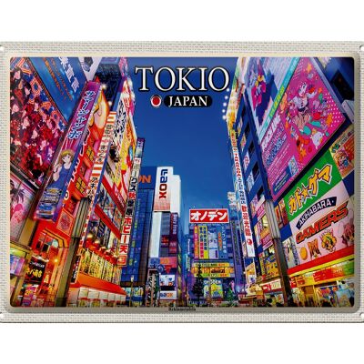 Cartel de chapa de viaje, decoración de cartelera de Tokio, Japón, 40x30cm